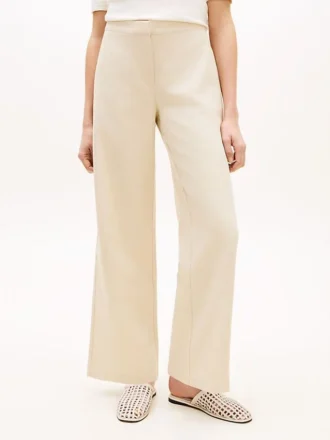 Pantaloni leggeri a gamba dritta in twill