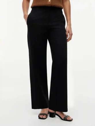 Pantaloni leggeri a gamba dritta in twill