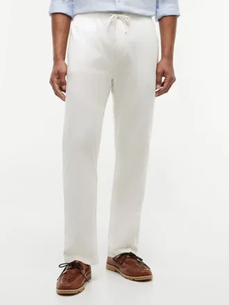 Pantaloni senza chiusura in misto cotone e lino Pantaloni senza chiusura in misto cotone e lino