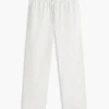 Pantaloni senza chiusura in misto cotone e lino