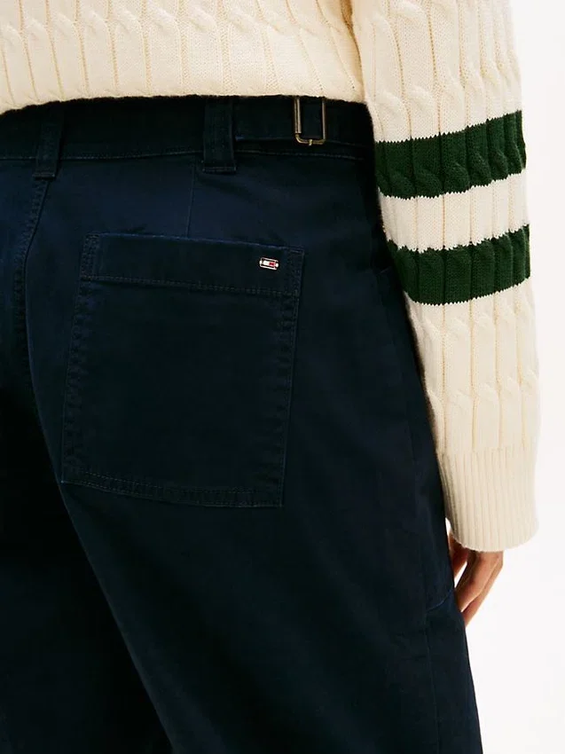 Pantaloni utility a gamba larga elasticizzati Pantaloni utility a gamba larga elasticizzati