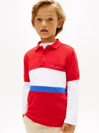 Polo a blocchi di colore per bambini