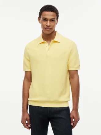 Polo a maniche corte in maglia a nido d’ape