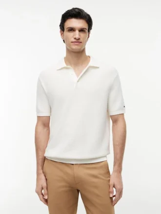 Polo a maniche corte in maglia a nido d’ape