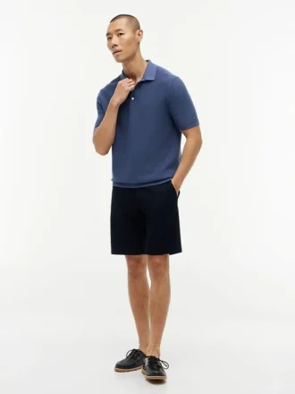 Polo a maniche corte in maglia a nido d’ape