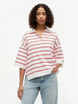 Polo a righe dal taglio oversize