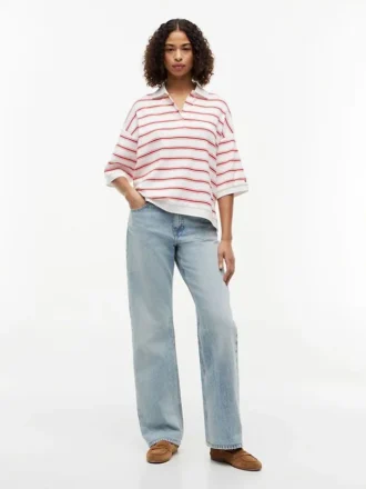 Polo a righe dal taglio oversize