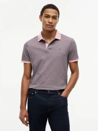Polo a righe in maglia interlock dalla vestibilità regolare