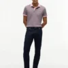 Polo a righe in maglia interlock dalla vestibilità regolare