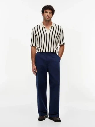 Polo a righe in maglia larga dal taglio classico