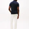 Polo a righe ricamate con vestibilità regolare