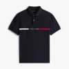 Polo a righe ricamate con vestibilità regolare