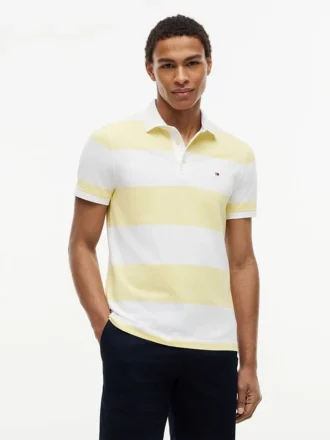 Polo a righe rugby slim fit