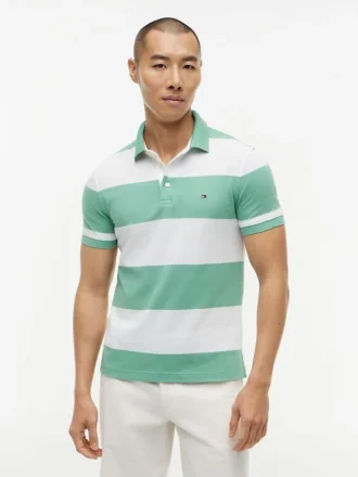 Polo a righe rugby slim fit