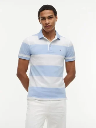 Polo a righe rugby slim fit