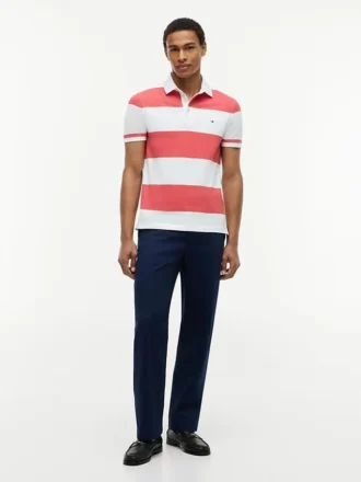 Polo a righe rugby slim fit