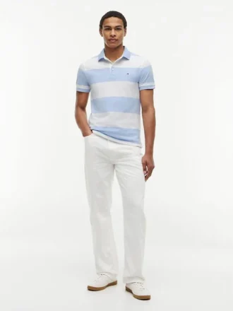 Polo a righe rugby slim fit