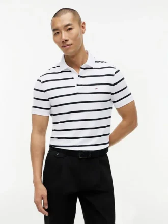 Polo a righe traspirante dalla vestibilità regolare