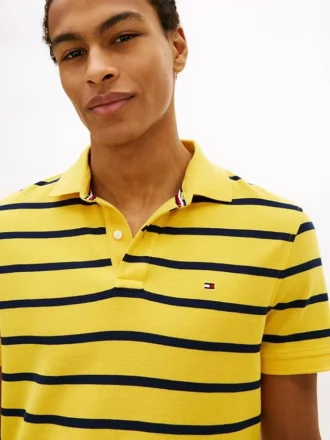 Polo a righe traspirante dalla vestibilità regolare