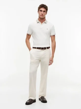 Polo con colletto jacquard dalla vestibilità regolare