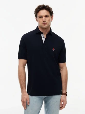 Polo con logo Crest Archive dal taglio classico