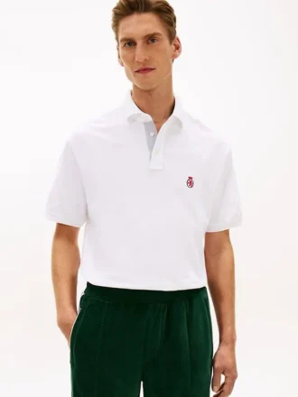 Polo con logo Crest Archive dal taglio classico