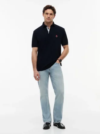 Polo con logo Crest Archive dal taglio classico