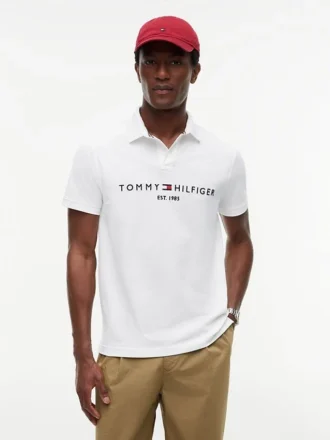 Polo con logo Tommy ricamato