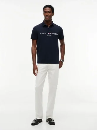 Polo con logo Tommy ricamato
