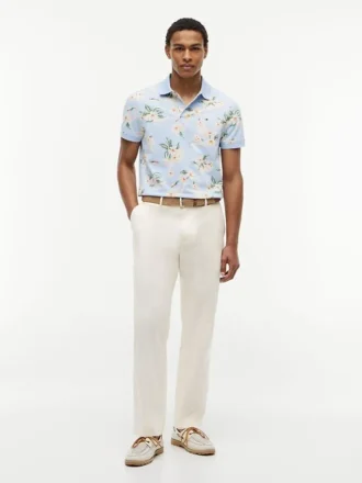 Polo con stampa floreale e vestibilità regolare