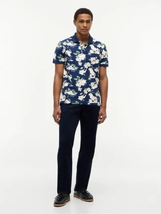 Polo con stampa floreale e vestibilità regolare