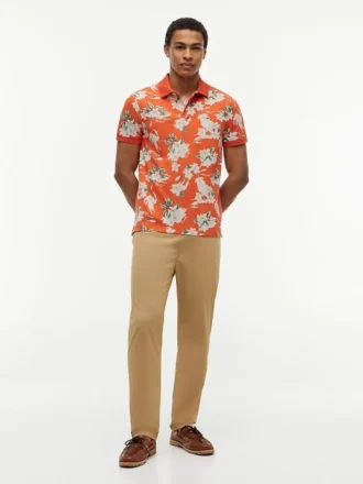 Polo con stampa floreale e vestibilità regolare