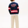 Polo da rugby a righe con logo per bambini Polo da rugby a righe con logo per bambini