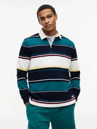 Polo da rugby a righe Tommy Jeans