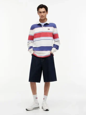 Polo da rugby a righe Tommy Jeans