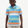 Polo elasticizzata a righe multicolori per bambini