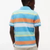 Polo elasticizzata a righe multicolori per bambini