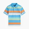Polo elasticizzata a righe multicolori per bambini
