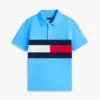 Polo elasticizzata con bandiera a blocchi di colore per bambini Polo elasticizzata con bandiera a blocchi di colore per bambini