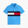 Polo elasticizzata con bandiera a blocchi di colore per bambini Polo elasticizzata con bandiera a blocchi di colore per bambini