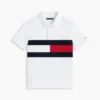Polo elasticizzata con bandiera a blocchi di colore per bambini Polo elasticizzata con bandiera a blocchi di colore per bambini