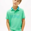 Polo elasticizzata con logo Hilfiger per bambini Polo elasticizzata con logo Hilfiger per bambini