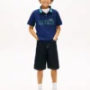 Polo elasticizzata con logo Hilfiger per bambini Polo elasticizzata con logo Hilfiger per bambini