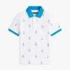 Polo elasticizzata con logo nautico su tutta la superficie per bambini Polo elasticizzata con logo nautico su tutta la superficie per bambini