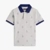 Polo elasticizzata con logo nautico su tutta la superficie per bambini Polo elasticizzata con logo nautico su tutta la superficie per bambini