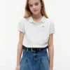 Polo elasticizzata con maniche a sbuffo per bambini Polo elasticizzata con maniche a sbuffo per bambini