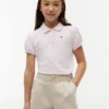 Polo elasticizzata con maniche a sbuffo per bambini Polo elasticizzata con maniche a sbuffo per bambini