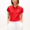 Polo elasticizzata con monogramma in stile calligrafico e vestibilità slim Polo elasticizzata con monogramma in stile calligrafico e vestibilità slim