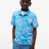 Polo elasticizzata con stampa tropicale per bambini Polo elasticizzata con stampa tropicale per bambini