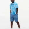 Polo elasticizzata con stampa tropicale per bambini Polo elasticizzata con stampa tropicale per bambini
